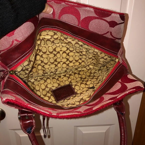 Coach Handbag - Red - Picture 2 of 3
